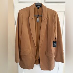 Express Women's Tan Open-Front Blazer